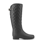 Women's Refined Adjustable Quilted Slim Fit Tall Rain Boots