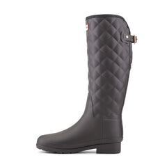 Women's Refined Adjustable Quilted Slim Fit Tall Rain Boots