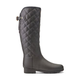 Women's Refined Adjustable Quilted Slim Fit Tall Rain Boots